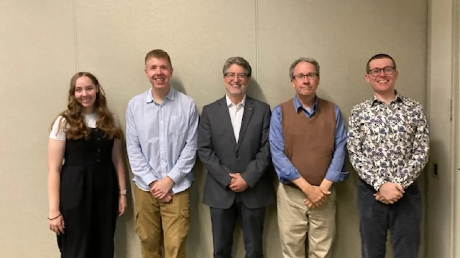 Pictured from left-to-right: Miqaela Weller, Erik Aver, Evan Skillman, Richard Pogge, and Noah Rogers in Anchorage, Alaska in June, 2025.