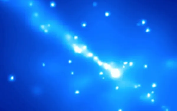 Galaxy through a telescope